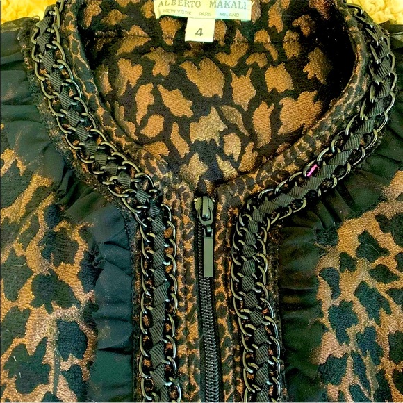 Vtg 80s 90s ALBERTO MAKALI old money Jacket Christmas Holiday - Picture 2 of 5